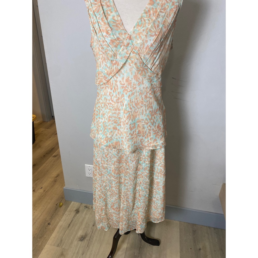 Bob Mackie Studio Vintage 90s Floral Midi Dress Cottagecore Fairycore Size 12